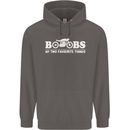Boobs & Bikes Funny Biker Motorcycle Mens 80% Cotton Hoodie Charcoal