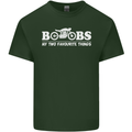 Boobs & Bikes Funny Biker Motorcycle Mens Cotton T-Shirt Tee Top Forest Green