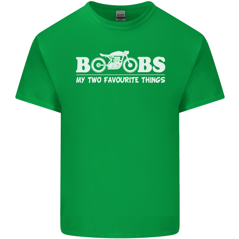 Boobs & Bikes Funny Biker Motorcycle Mens Cotton T-Shirt Tee Top Irish Green