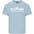 Boobs & Bikes Funny Biker Motorcycle Mens Cotton T-Shirt Tee Top Light Blue