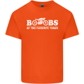 Boobs & Bikes Funny Biker Motorcycle Mens Cotton T-Shirt Tee Top Orange