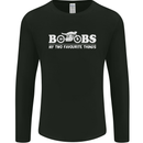 Boobs & Bikes Funny Biker Motorcycle Mens Long Sleeve T-Shirt Black