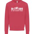 Boobs & Bikes Funny Biker Motorcycle Mens Sweatshirt Jumper Heliconia