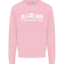 Boobs & Bikes Funny Biker Motorcycle Mens Sweatshirt Jumper Light Pink