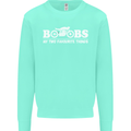 Boobs & Bikes Funny Biker Motorcycle Mens Sweatshirt Jumper Peppermint