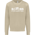 Boobs & Bikes Funny Biker Motorcycle Mens Sweatshirt Jumper Sand
