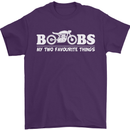 Boobs & Bikes Funny Biker Motorcycle Mens T-Shirt Cotton Gildan Purple