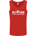 Boobs & Bikes Funny Biker Motorcycle Mens Vest Tank Top Red