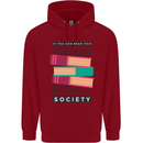 Book Reading Re-Enter Society Funny Childrens Kids Hoodie Red