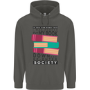 Book Reading Re-Enter Society Funny Childrens Kids Hoodie Storm Grey