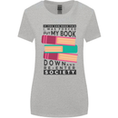 Book Reading Re-Enter Society Funny Womens Wider Cut T-Shirt Sports Grey