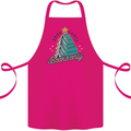 Books Only Christmas Tree Funny Bookworm Cotton Apron 100% Organic Pink
