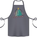Books Only Christmas Tree Funny Bookworm Cotton Apron 100% Organic Steel