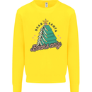 Books Only Christmas Tree Funny Bookworm Kids Sweatshirt Jumper Yellow