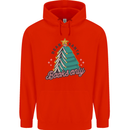 Books Only Christmas Tree Funny Bookworm Mens 80% Cotton Hoodie Bright Red