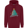 Books Only Christmas Tree Funny Bookworm Mens 80% Cotton Hoodie Maroon