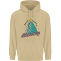 Books Only Christmas Tree Funny Bookworm Mens 80% Cotton Hoodie Sand