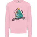 Books Only Christmas Tree Funny Bookworm Mens Sweatshirt Jumper Light Pink