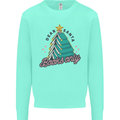 Books Only Christmas Tree Funny Bookworm Mens Sweatshirt Jumper Peppermint