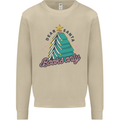Books Only Christmas Tree Funny Bookworm Mens Sweatshirt Jumper Sand