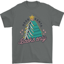 Books Only Christmas Tree Funny Bookworm Mens T-Shirt Cotton Gildan Charcoal