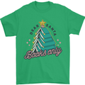 Books Only Christmas Tree Funny Bookworm Mens T-Shirt Cotton Gildan Irish Green