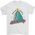 Books Only Christmas Tree Funny Bookworm Mens T-Shirt Cotton Gildan White