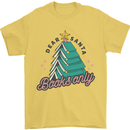 Books Only Christmas Tree Funny Bookworm Mens T-Shirt Cotton Gildan Yellow