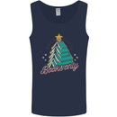 Books Only Christmas Tree Funny Bookworm Mens Vest Tank Top Navy Blue
