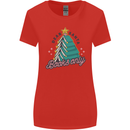 Books Only Christmas Tree Funny Bookworm Womens Wider Cut T-Shirt Red