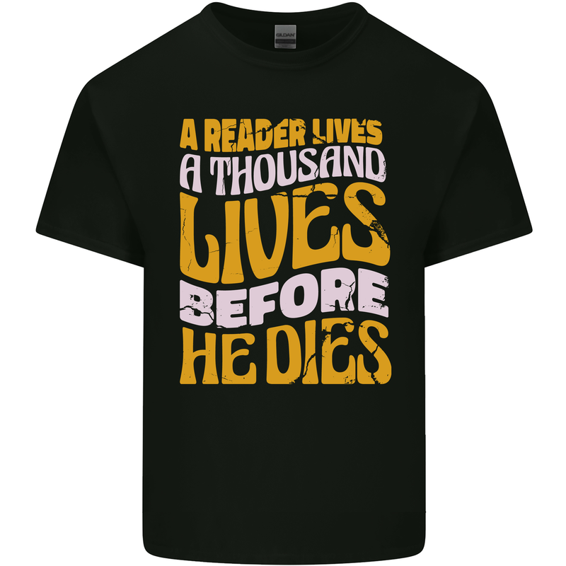 Bookworm Reading a Reader Dies Funny Kids T-Shirt Childrens Black