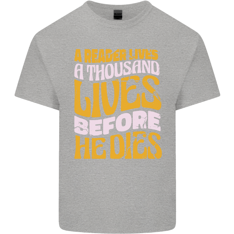 Bookworm Reading a Reader Dies Funny Kids T-Shirt Childrens Sports Grey