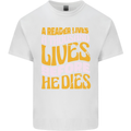 Bookworm Reading a Reader Dies Funny Kids T-Shirt Childrens White
