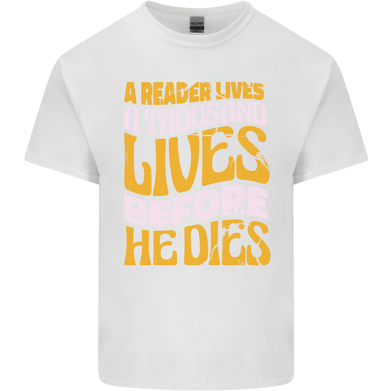 Bookworm Reading a Reader Dies Funny Kids T-Shirt Childrens White