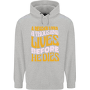 Bookworm Reading a Reader Dies Funny Mens 80% Cotton Hoodie Sports Grey