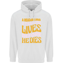 Bookworm Reading a Reader Dies Funny Mens 80% Cotton Hoodie White