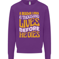 Bookworm Reading a Reader Dies Funny Mens Sweatshirt Jumper Purple