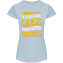Bookworm Reading a Reader Dies Funny Womens Petite Cut T-Shirt Light Blue