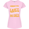 Bookworm Reading a Reader Dies Funny Womens Petite Cut T-Shirt Light Pink