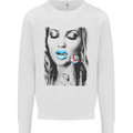 Boom Lolly Pop Chick Mens Sweatshirt Jumper White