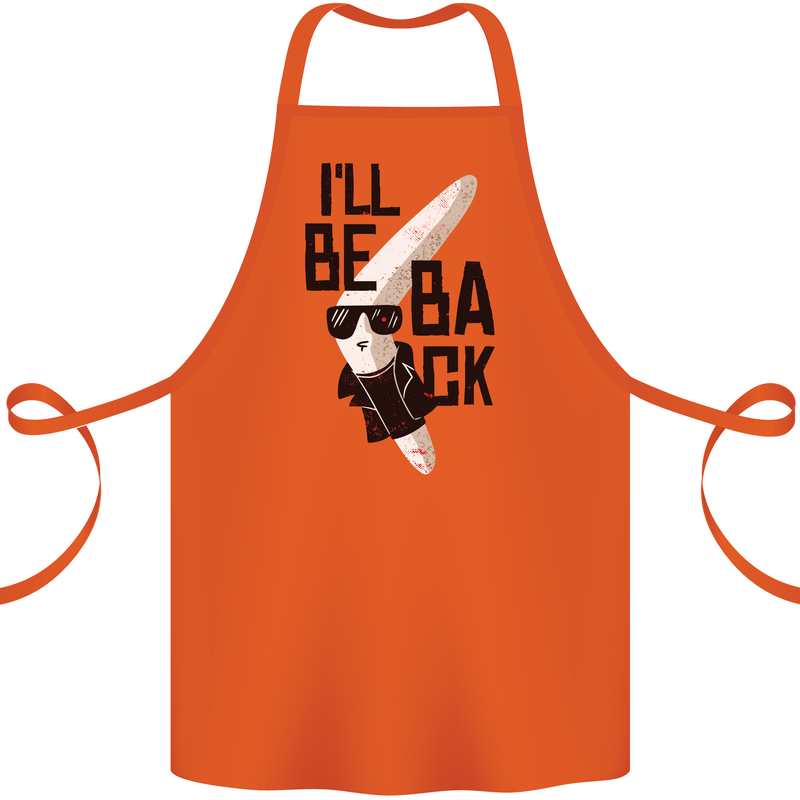 Boomerang Funny Cotton Apron 100% Organic Orange