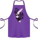 Boomerang Funny Cotton Apron 100% Organic Purple