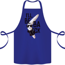 Boomerang Funny Cotton Apron 100% Organic Royal Blue