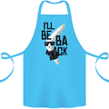 Boomerang Funny Cotton Apron 100% Organic Turquoise