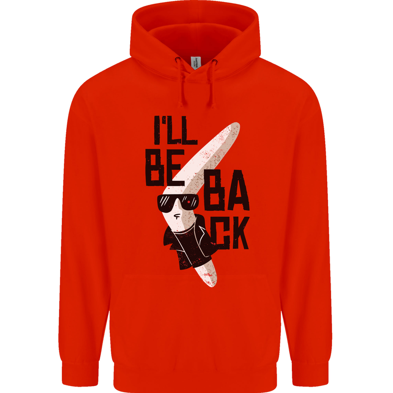 Boomerang Funny Mens 80% Cotton Hoodie Bright Red