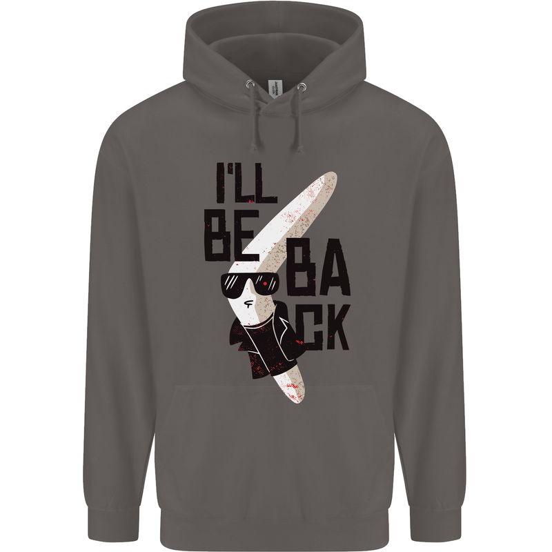 Boomerang Funny Mens 80% Cotton Hoodie Charcoal