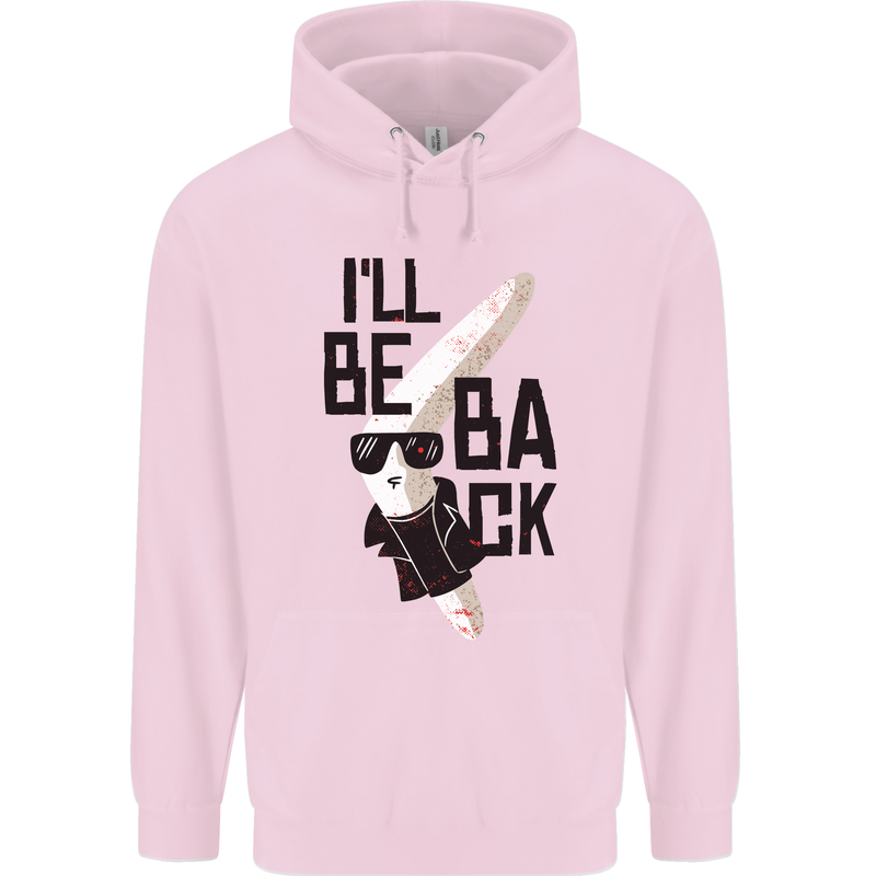 Boomerang Funny Mens 80% Cotton Hoodie Light Pink