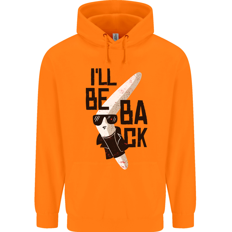 Boomerang Funny Mens 80% Cotton Hoodie Orange