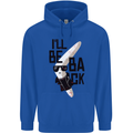 Boomerang Funny Mens 80% Cotton Hoodie Royal Blue