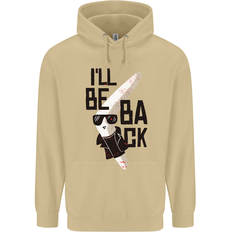 Boomerang Funny Mens 80% Cotton Hoodie Sand